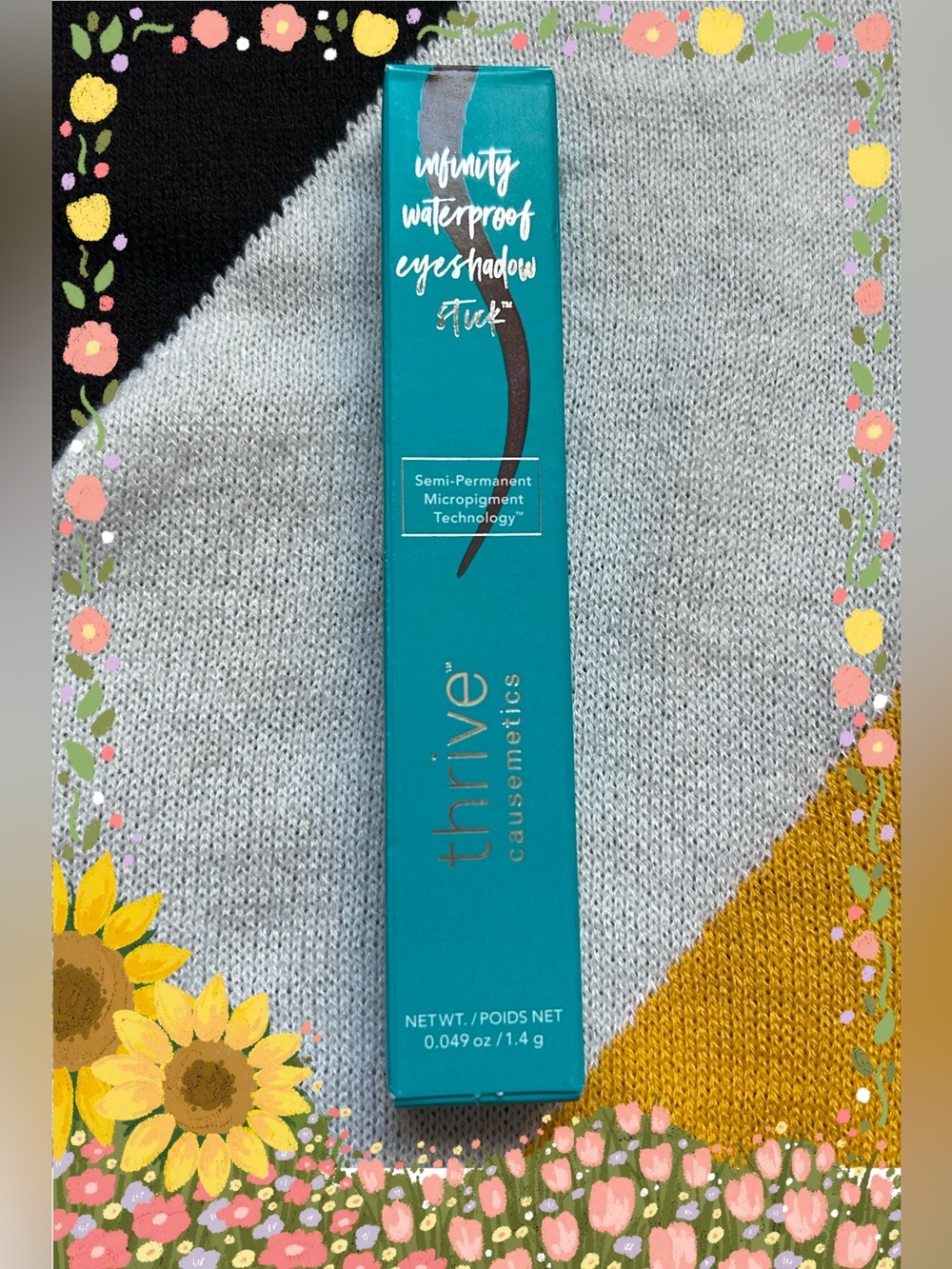 NIB Thrive Infinity Waterproof Eyeshadow Stick Riji Cocoa Shimmer 1.4g Vegan